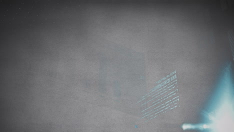 animación del procesamiento de datos y las estadísticas en fondo gris