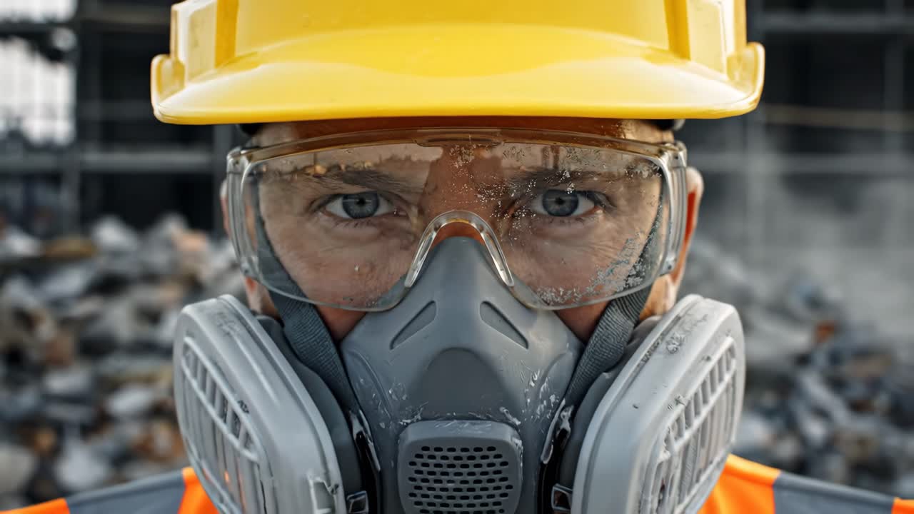 Construction Worker with Safety Gear