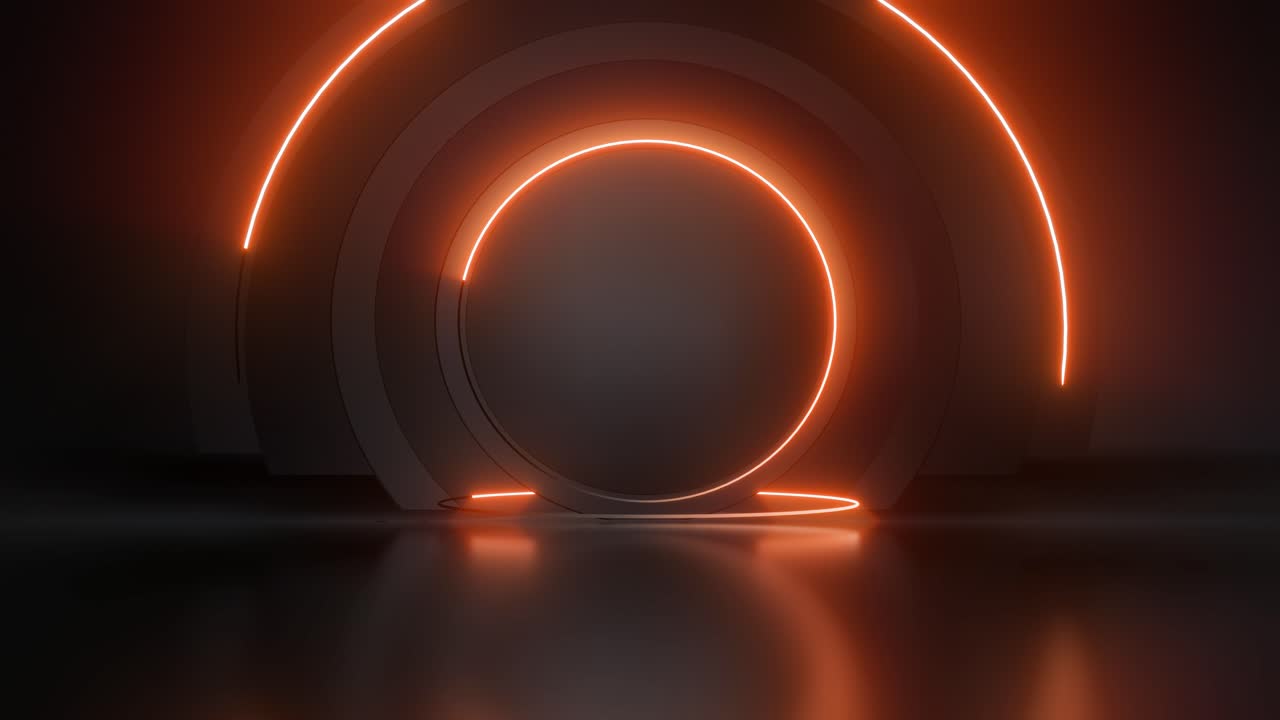 Neon Circle Stage Background
