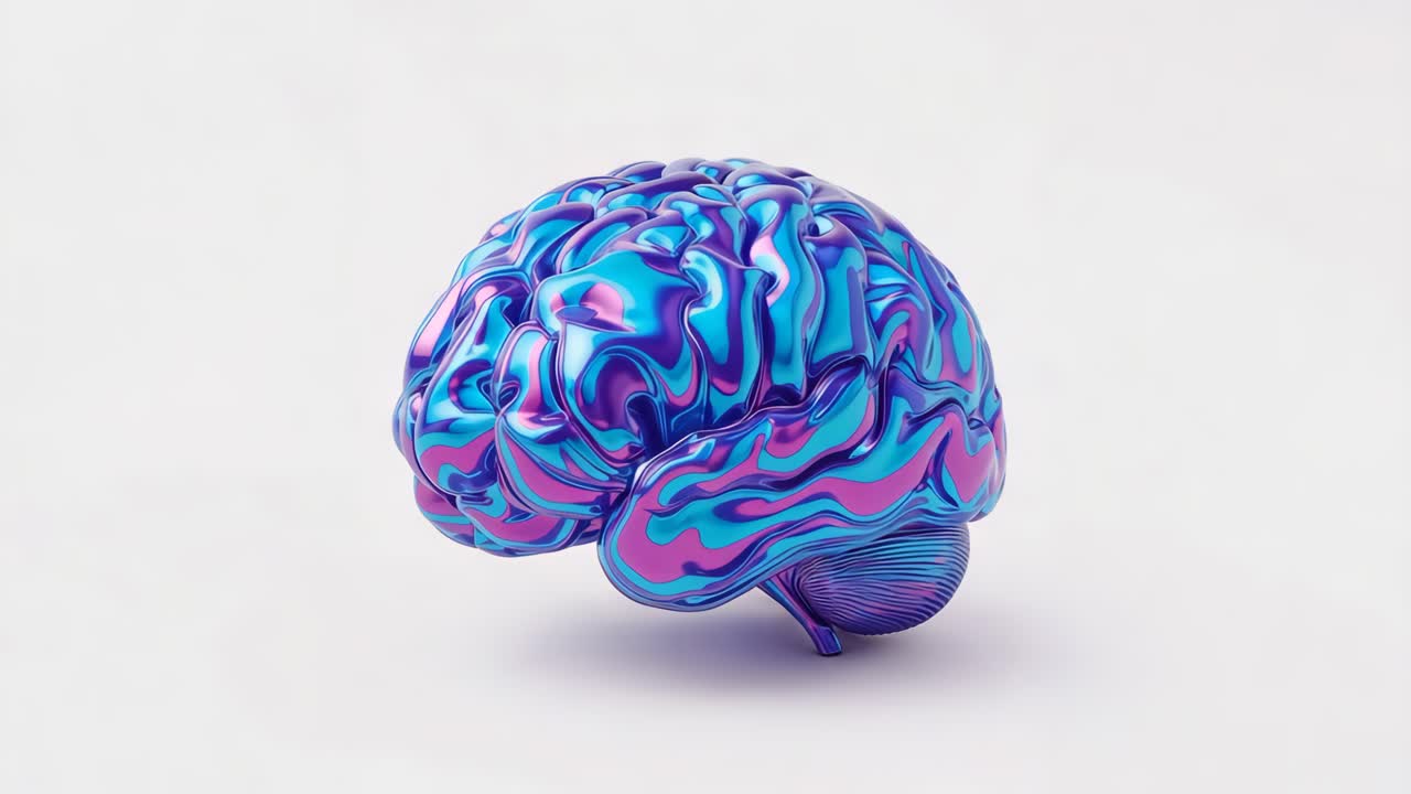 Abstract 3D Rendering of a Human Brain
