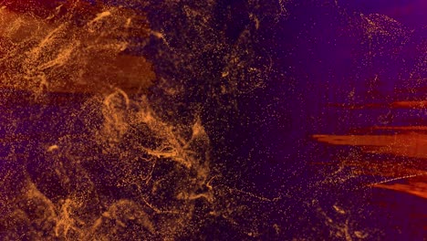 animation of moving glowing lights and waves over black background