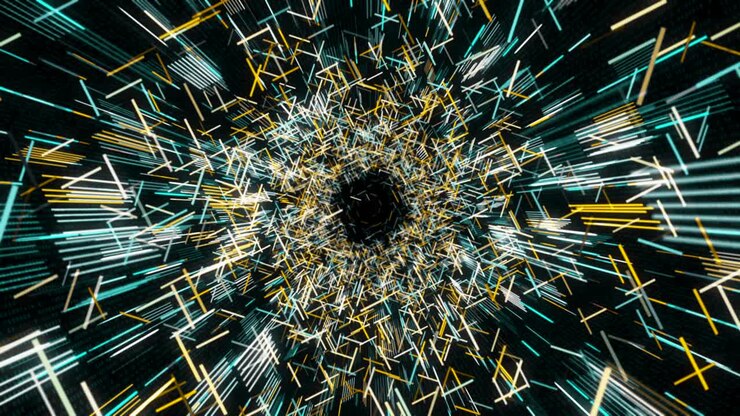 Abstract Glowing Lines Tunnel Effect
