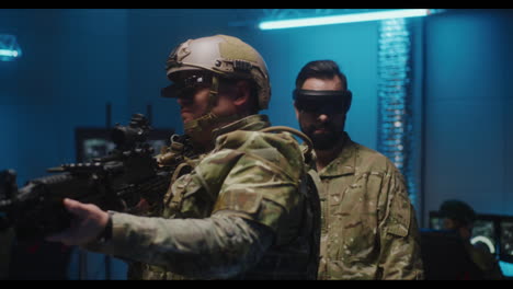 military personnel in vr training