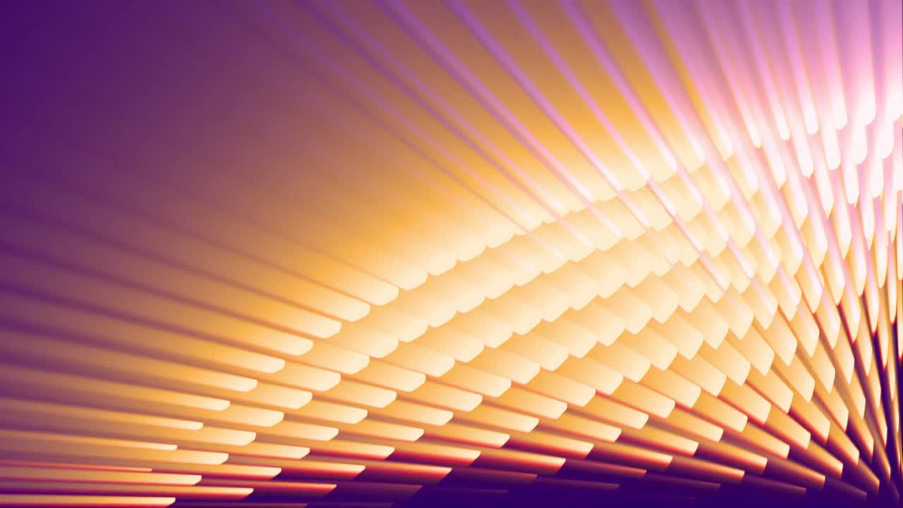 Abstract Glowing Light Rays Animation with Purple and Orange Hues