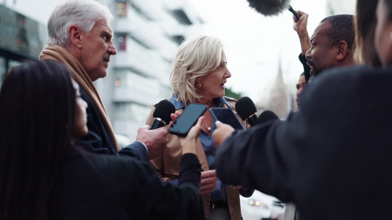 Politician Giving Press Conference