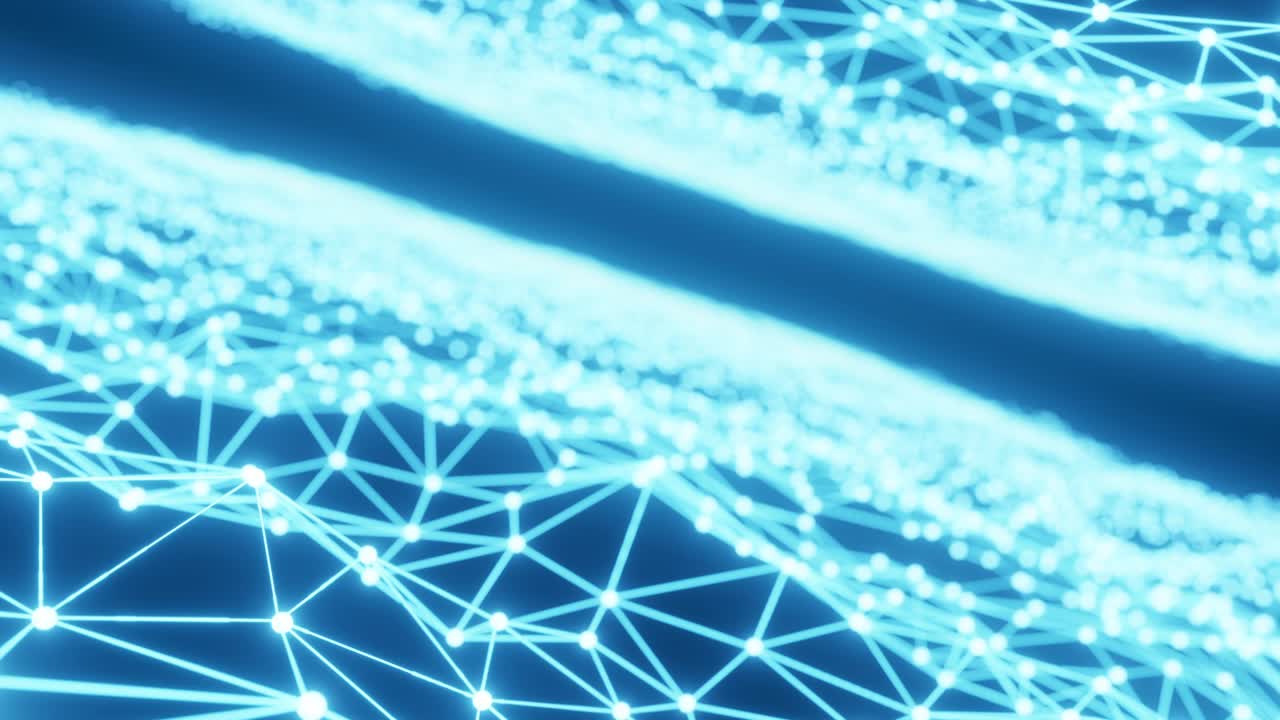 los datos se mueven a lo largo del borde del tubo de la conexión a internet