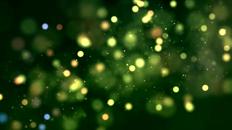 fondo abstracto con brillantes chispas de bokeh. animación suave. para su logotipo\texto. partículas de bokeh verde abstracto bucle sin costuras