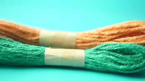 orange and green threads