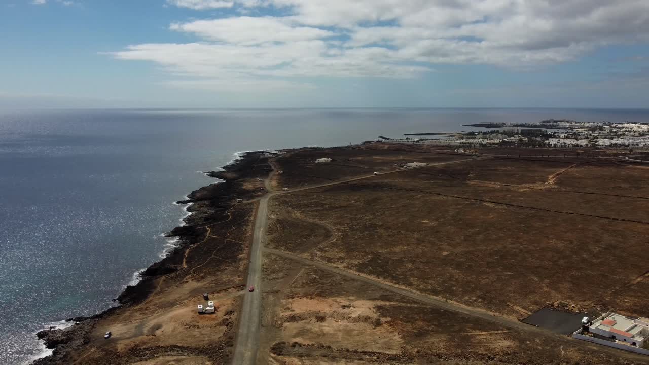 vista aerea de la costa de lanzarote