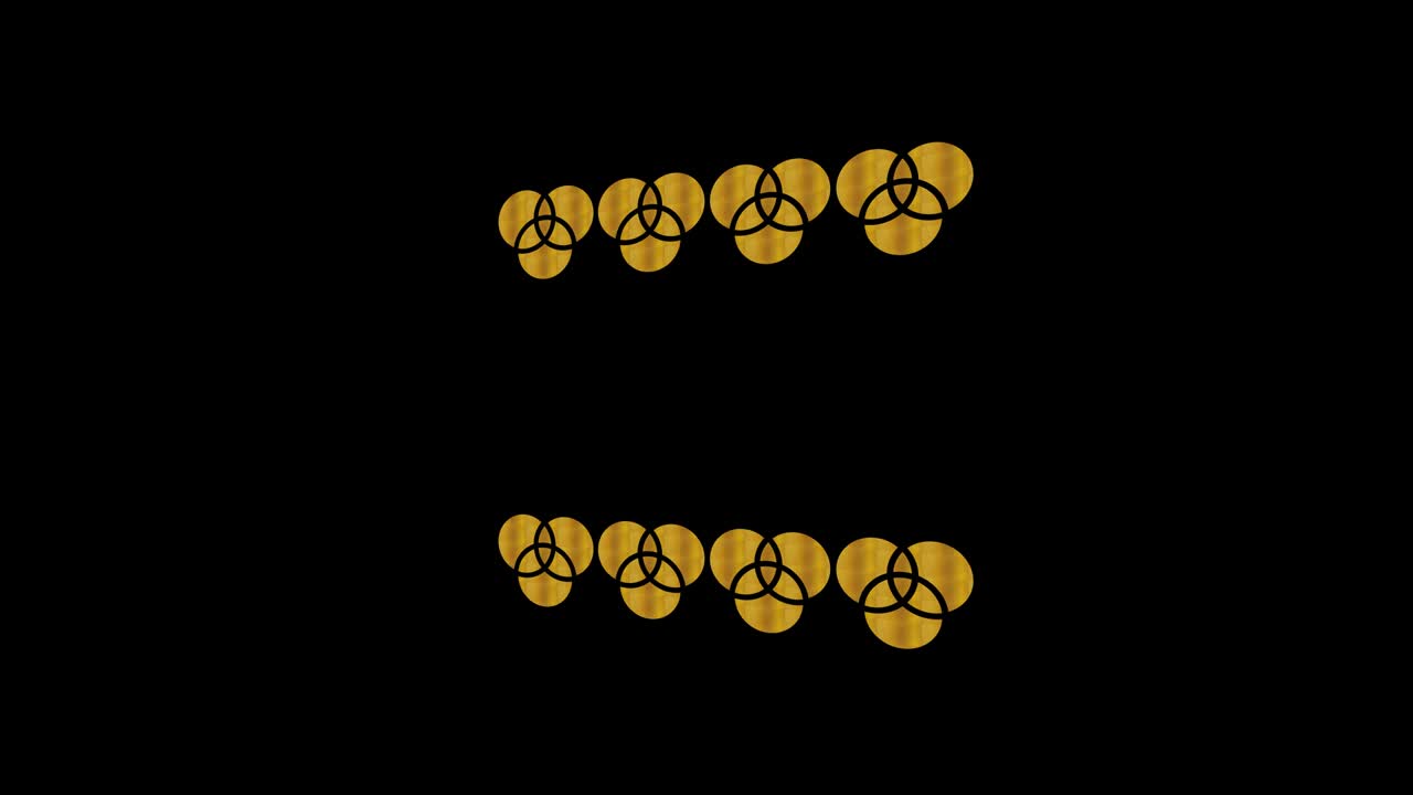 골드 아트 데코 모티브와 비디오 구성에 대한 텍스처를 가진 배경 비디오 영상