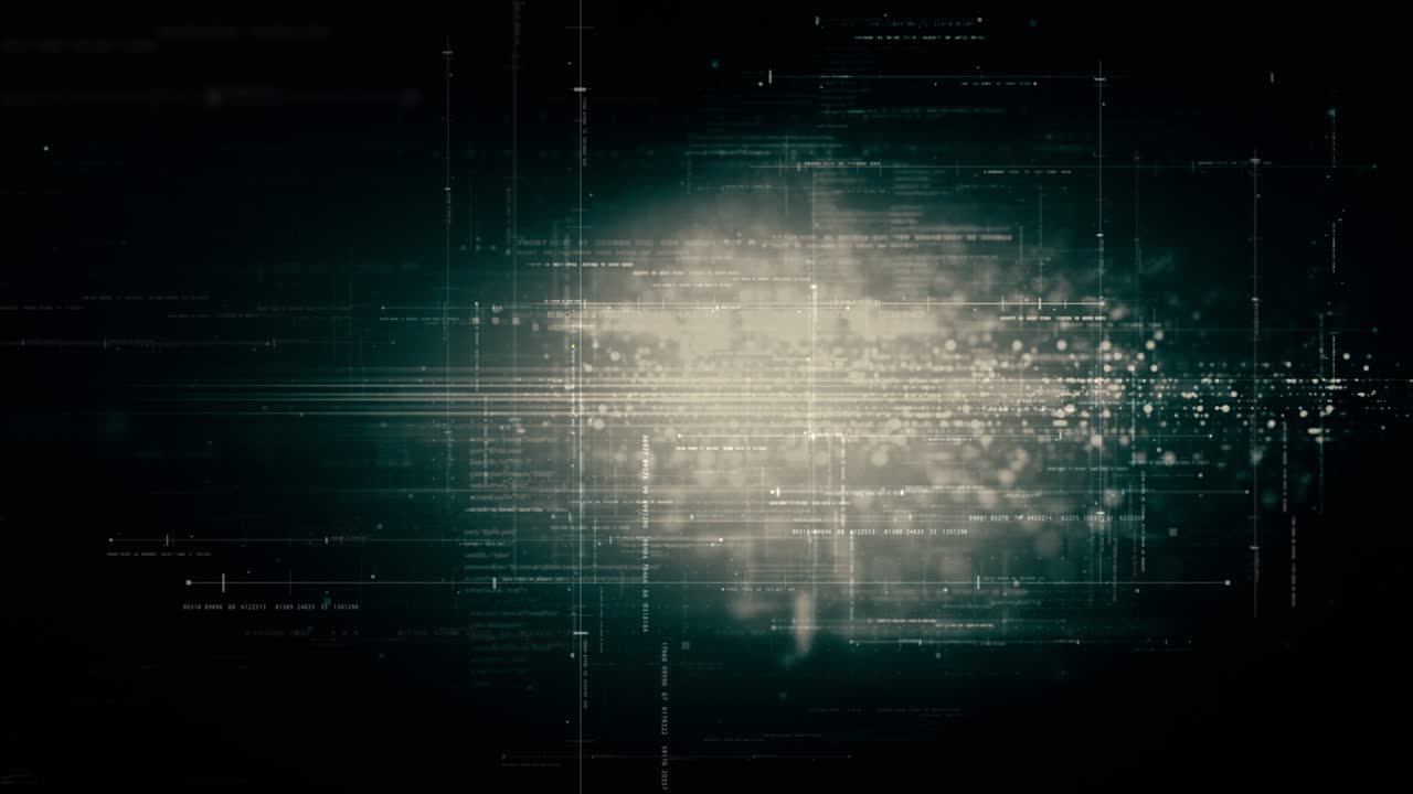 Futuristic Matrix Data Simulation HUD Background