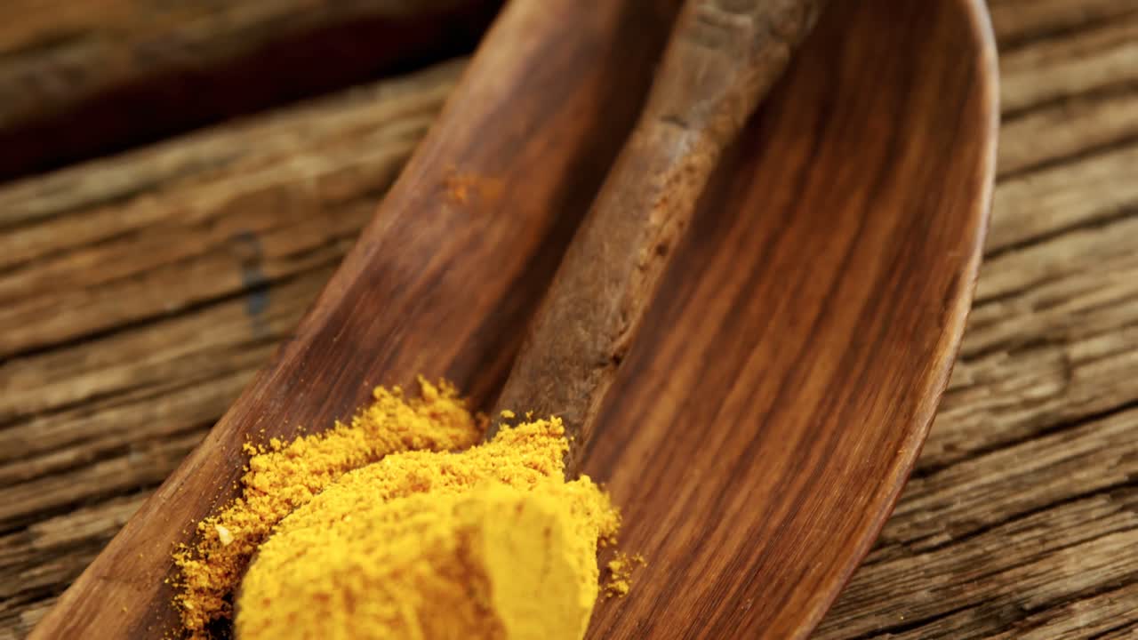 Curry powder in a bowl 4k