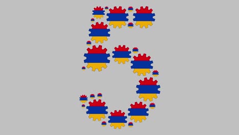 número cinco armenio