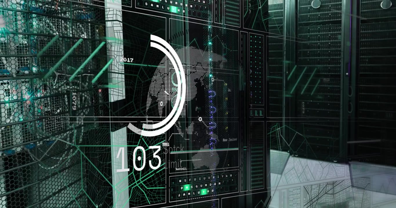 Animation of scope and data processing over computer servers