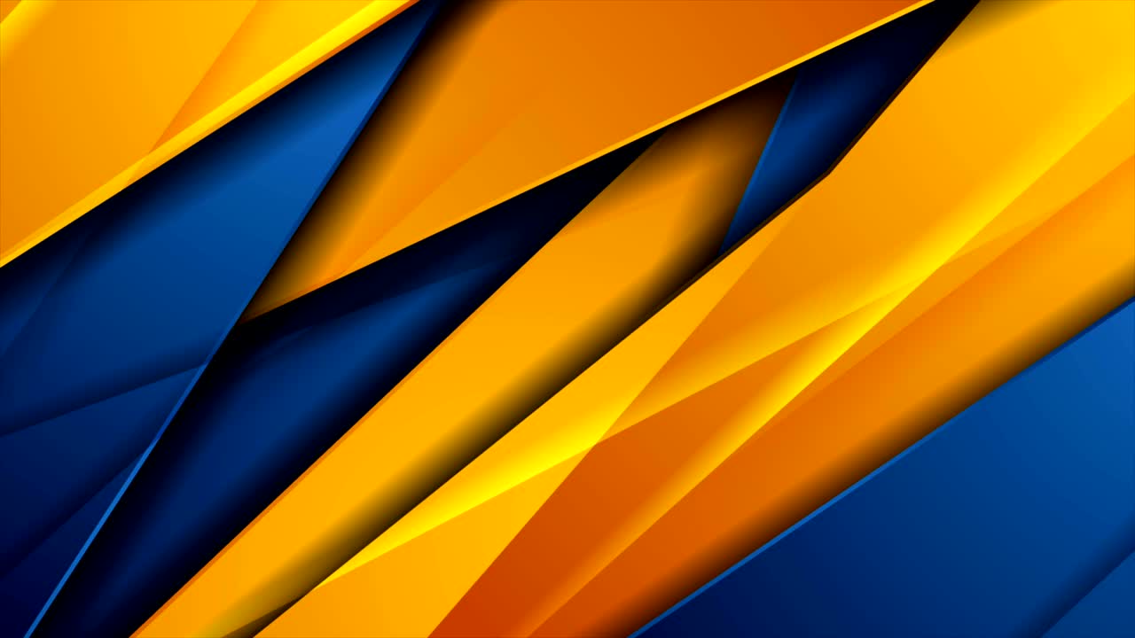 Blue and orange glossy corporate abstract video animation