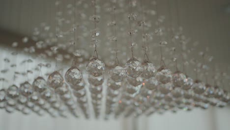 crystal chandelier droplets in soft focus