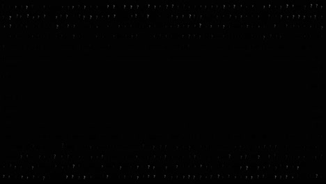 Superposición-De-Marca-De-Agua-Dinámica,-Signos-De-Interrogación-Sobre-Fondo-Negro,-Tercio-Inferior-Y-Superior,-Bucle-Continuo