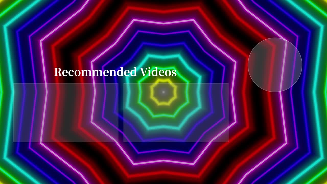 네온 표지판 패턴 엔드 카드 엔딩 스크린 모션 그래픽