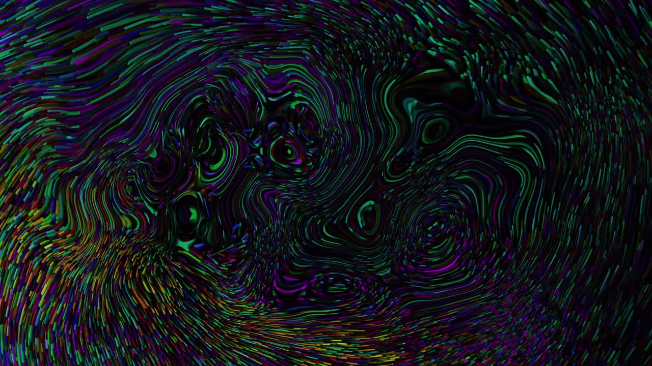 animación digital del colorido flujo metálico de fondo de efecto de textura líquida