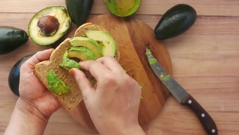 avocado toast preparation