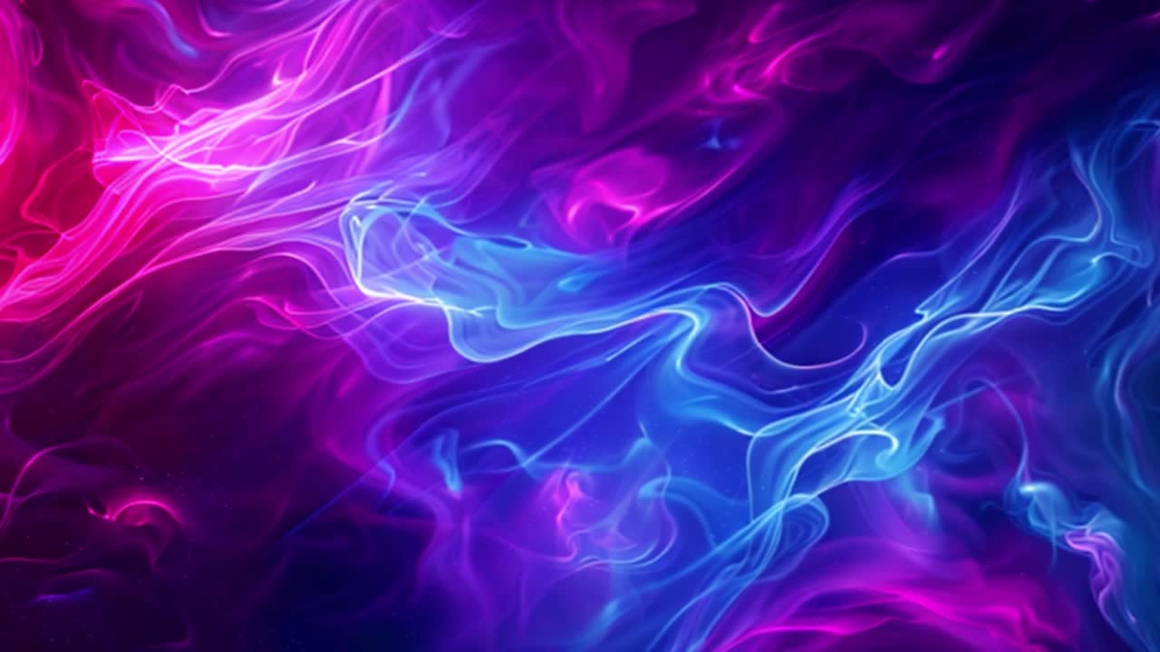 Abstract Neon Smoke Swirl Background