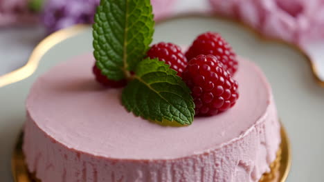 pink raspberry cheesecake