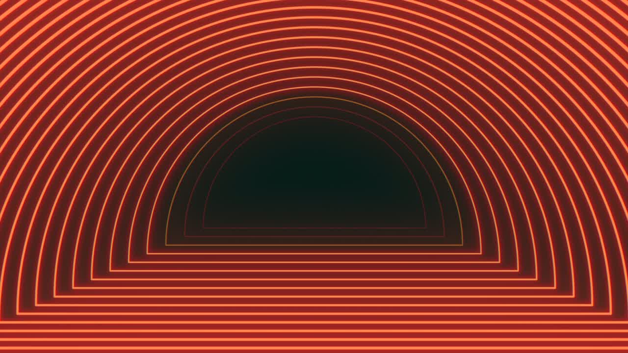 현기증 스타일의 네온 적신월 모양