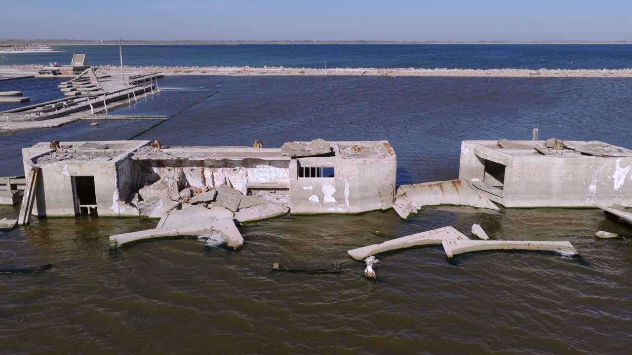 Submerged ruins at Villa Epecuén, Buenos Aires Province, Argentina