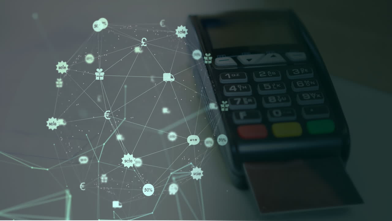 Animation of network of connections over office