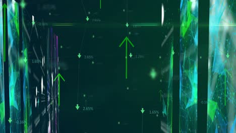 animación de la red de conexiones sobre flechas