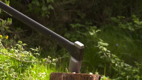 log splitting in slow motion