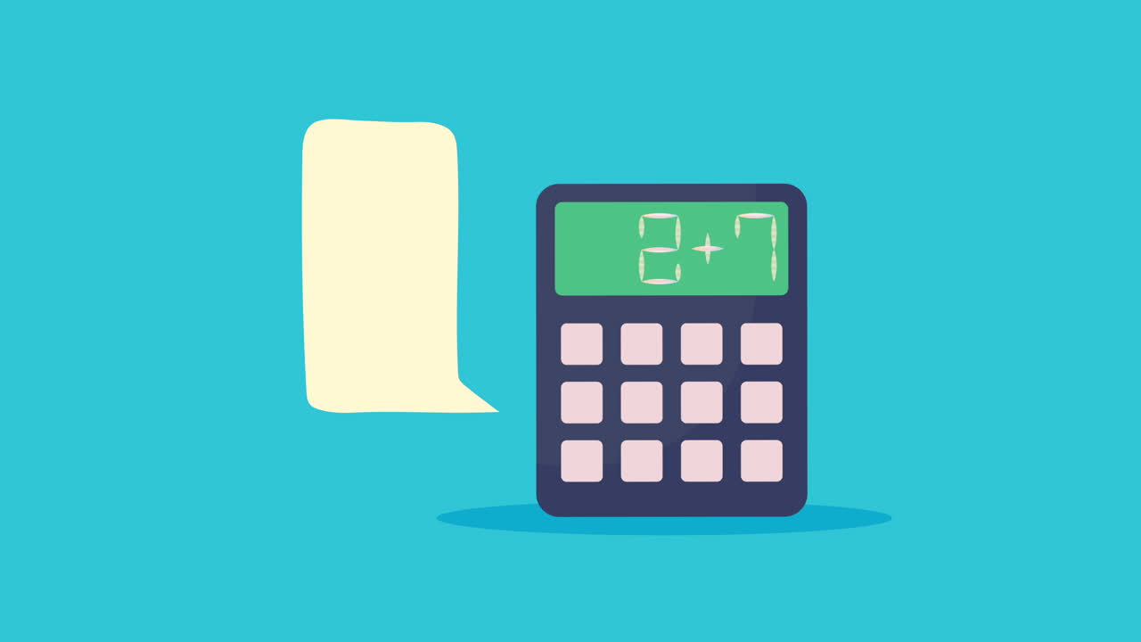 calculadora con burbuja de habla