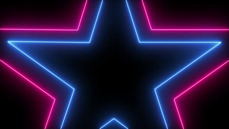 abstract seamless looping digital neon stars flashing animation.