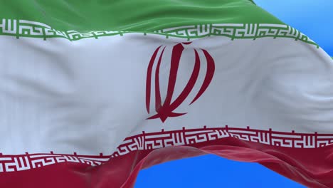 un bucle sin costuras de la bandera iraní.