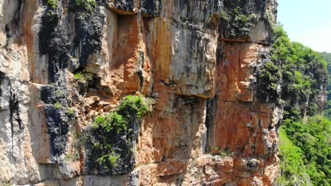 drone ascending out of canyon