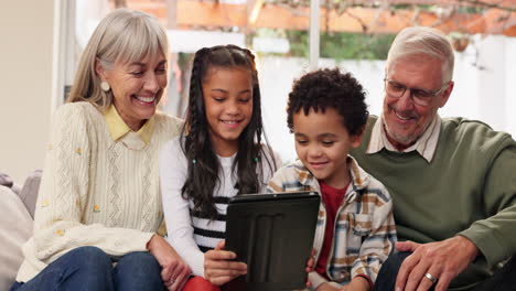 family bonding with tablet