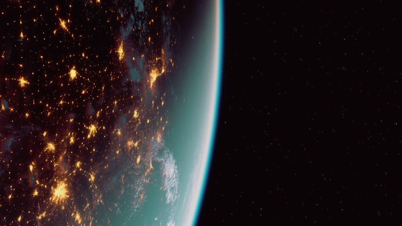 la tierra por la noche: una vista impresionante desde el espacio