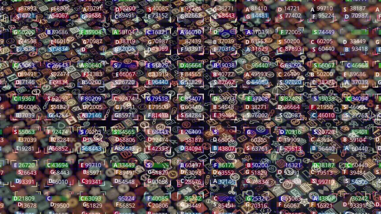 visualización de datos digitales abstractos