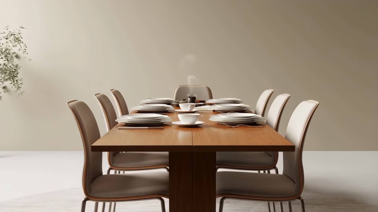 Modern Dining Table Set in a Minimalist Room