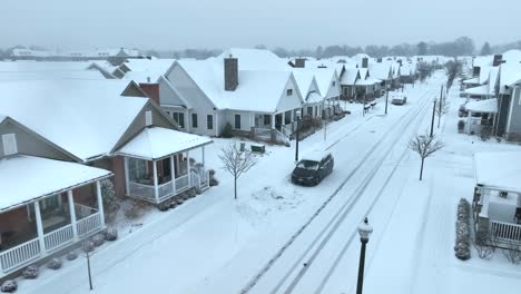 retirement community covered in snow