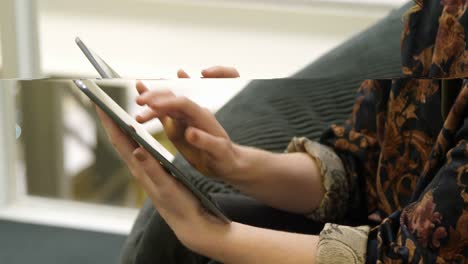 businesswoman using digital tablet in office 4k