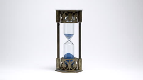 old hourglass counting down wideshot