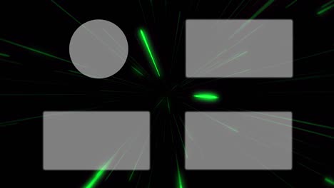 gráficos de movimiento de la pantalla de finalización de la tarjeta de extremo de ray warp