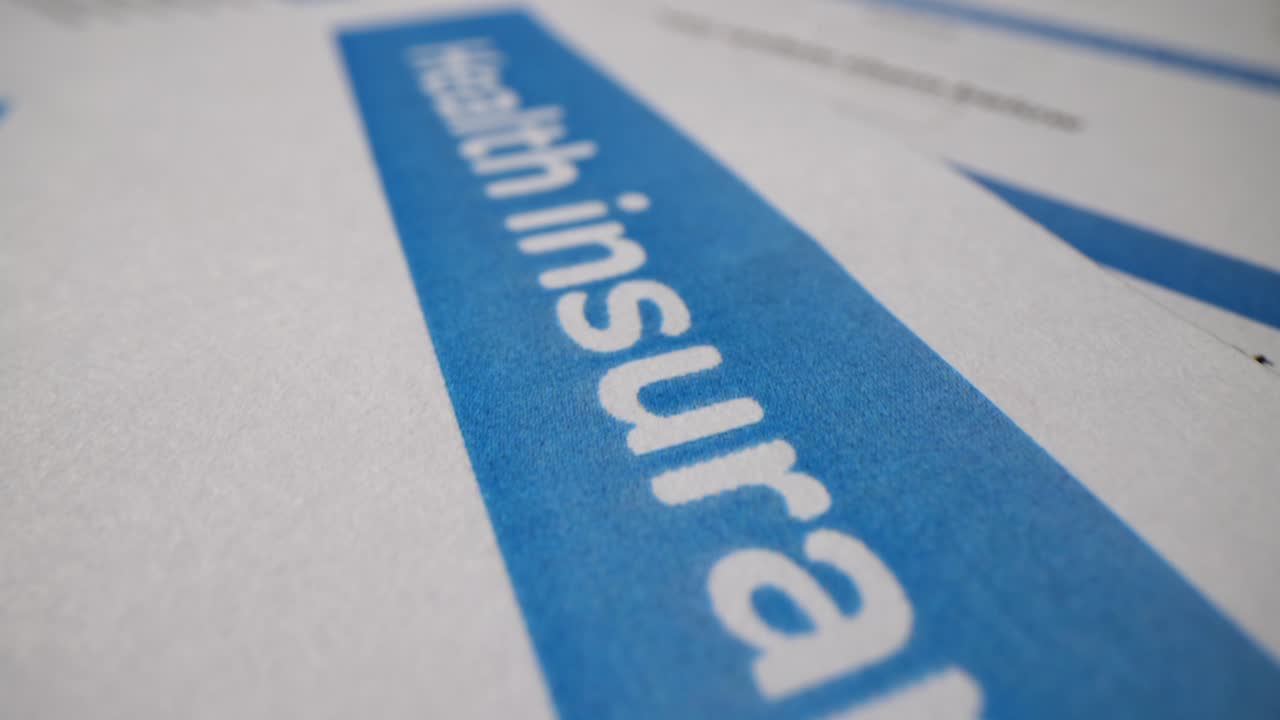 Health insurance claim paper for patient to receive treatment
