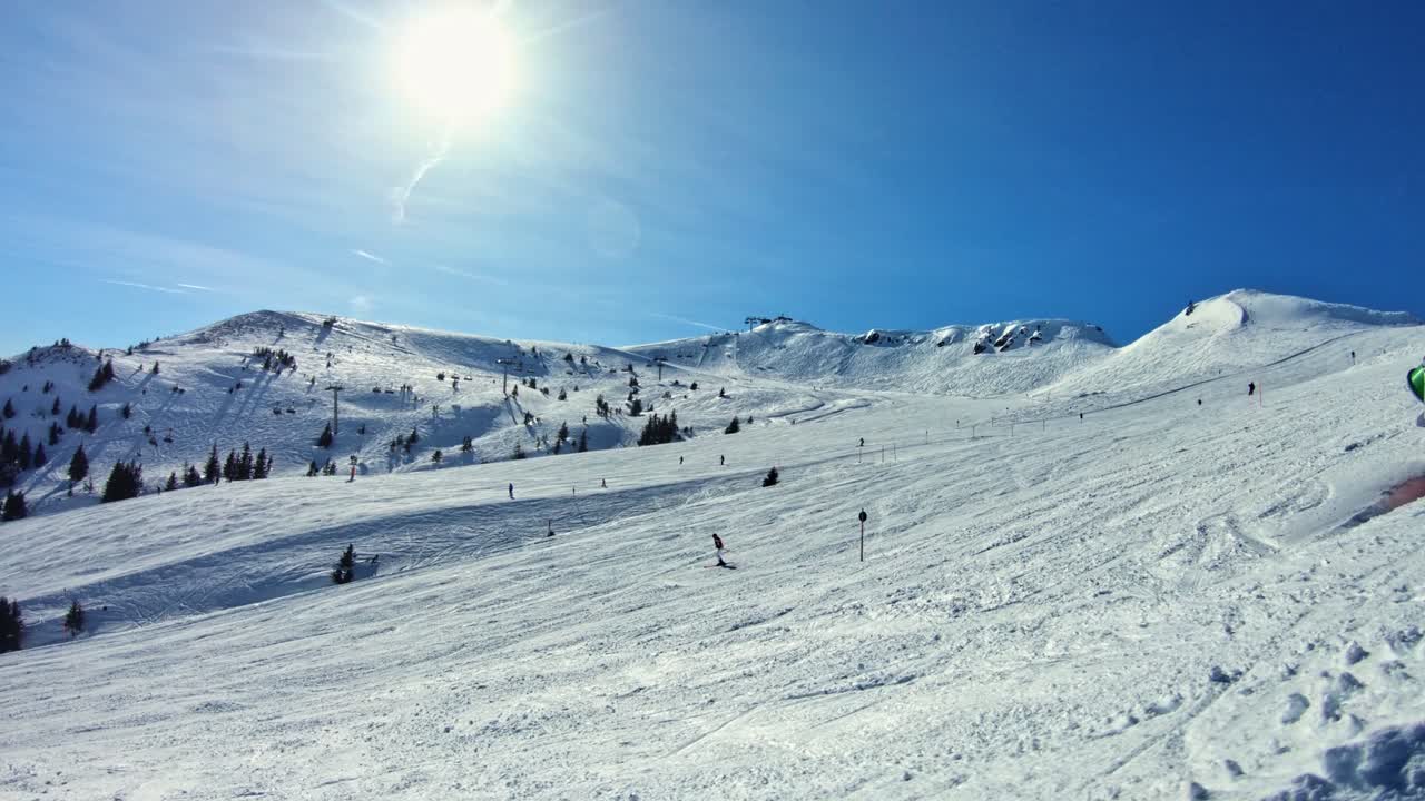 View of a winter holiday destination.