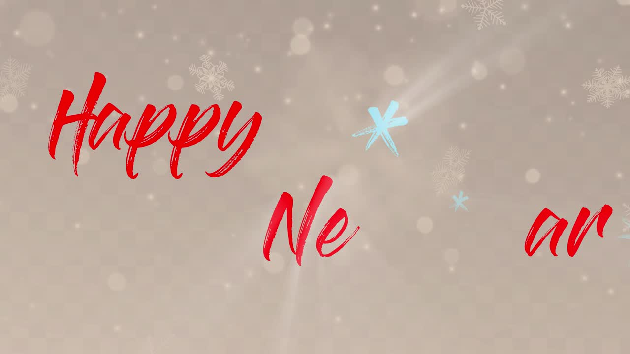 모양과 함께 부드러운 배경에 행복한 새해 텍스트를 이동