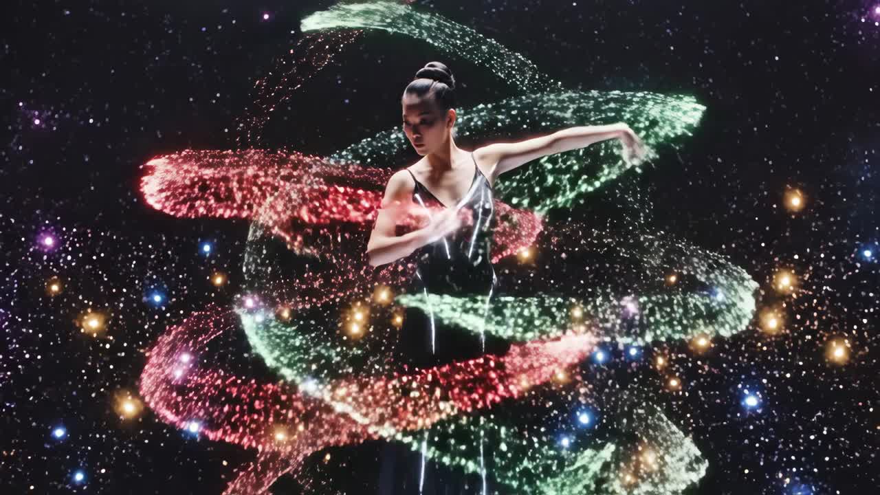 Dancer performing with dynamic lights