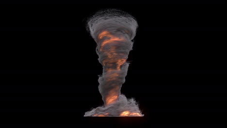 realistic 3d animation fx tornado fire