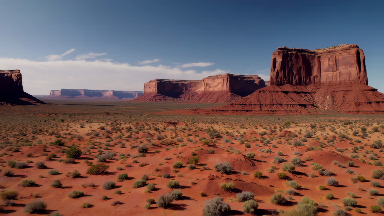 Monument Valley Desert Landscape with Red Rock Formations