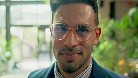 portrait of a handsome man wearing glasses